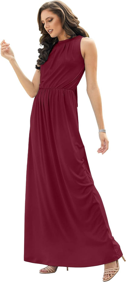 2025 Sexy Sleeveless Summer Formal Flowy Casual Gown