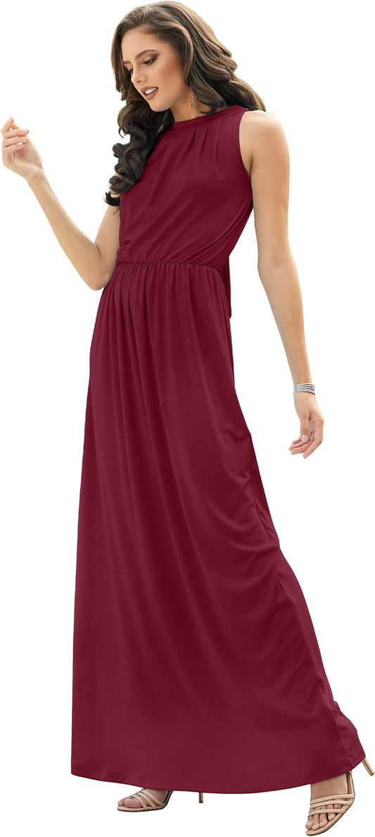 2025 Sexy Sleeveless Summer Formal Flowy Casual Gown